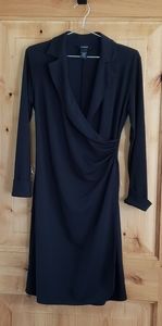 Express Black Mock Wrap Dress